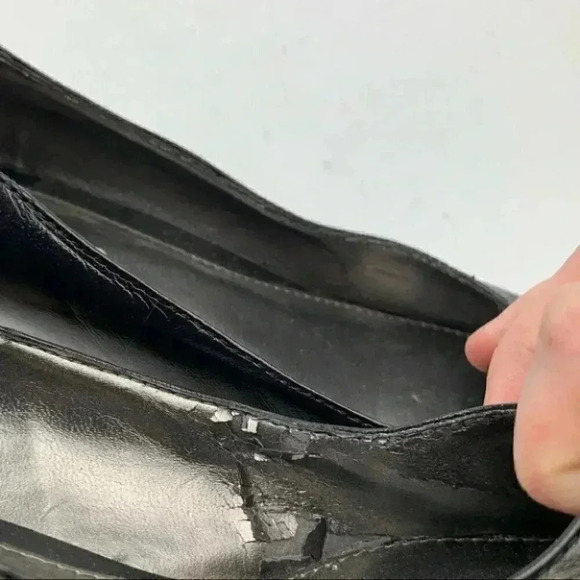 Liz Claiborne flex heels 6.5 Gertie black leather - Picture 11 of 12